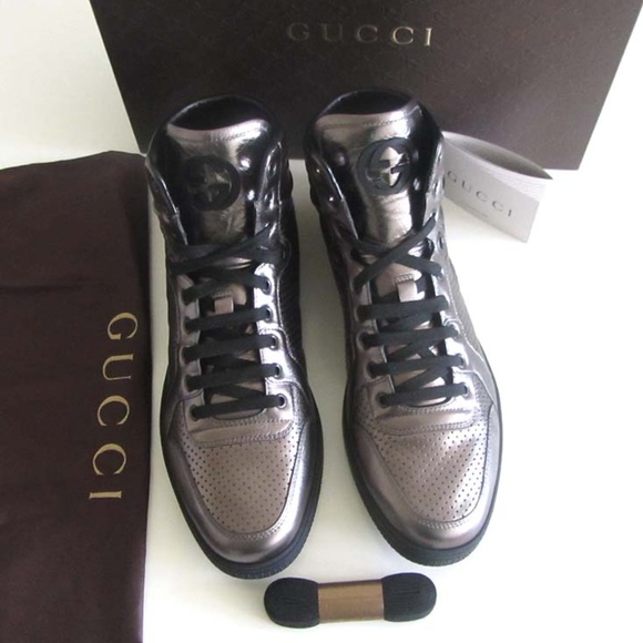 GUCCI GG nappa high-top sneakers 10.5 G / 11.5 US - Picture 3 of 8